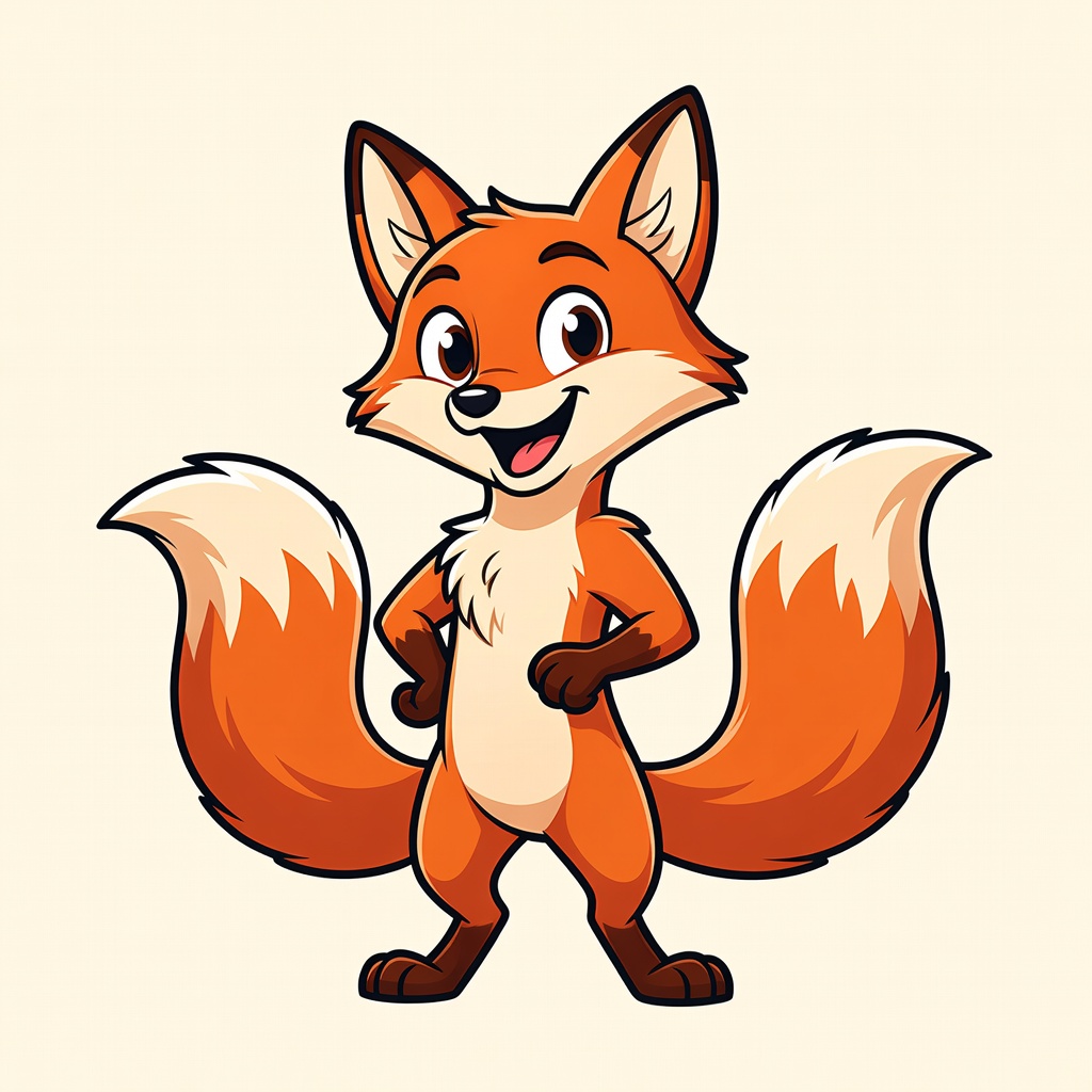 Fox mascot representing Animal category
