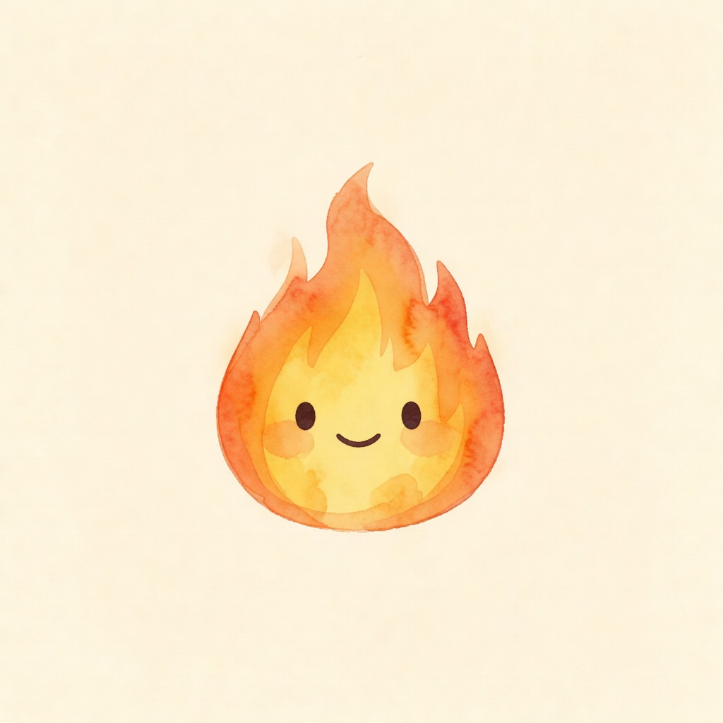 Flame watercolor